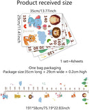 Cartoon Animals Self-adheve Vinyl Nursery Wall Decal Baby Growth Chart Sticker for Bedroom Play Room by TinyTreasures Baby Boutique