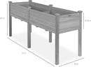 Best Choice Products 72x23x30in Raised Garden Bed, Elevated Wood Planter Box Stand for Backyard, Patio, Balcony w/Divider Panel, 6 Legs, 300lb Capacity - Gray by GreenHaven Gardens