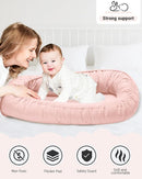 Baby Lounger for Newborn 0-24 Months, Breathable & Soft Infant Lounger, Adjustable Tummy Time Lounger for Home and Travel, Baby Girls & Boys Newborn Babies Essentials Stuff, Pink by TinyTreasures Baby Boutique