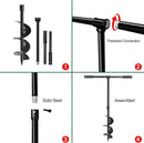LONGRUN Manual Garden Hole Digging Drill Bit, Hand Drill Auger Post Hole Digger for Planting, Spiral Drill Planter for Bulb, Flower, Tree, Seedlings, Bedding Plants, Umbrella, Fence Holes-6"x 38" by GreenHaven Gardens