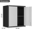 Metal Wall Cabinet,Locking Cabinet with Shelves,Wall Mounted Storage Cabinet1 for Basement,Home,Garage,Gray by CozyNest Decor