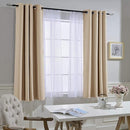 NICETOWN Bedroom Curtains Room Darkening Drapes - Biscotti Beige Curtains/Panels for Bedroom, Grommet Top, 2-Pack, 52 x 45 inches Long, Thermal Insulated, Privacy Assured by TinyTreasures Baby Boutique