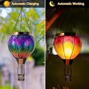 DREAMSOUL Hot Air Balloon Solar Lantern, Glass Outdoor Lantern Hanging Solar Lanterns Outdoor Waterproof for Patio Porch Garden Decor by GreenHaven Gardens