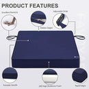Favoyard Patio Chair Cushions 18.5 x 16 x 3 Inch Waterproof Outdoor Seat Cushions for Patio Furniture 3-Year Color Fastness Garden Sofa Couch Pads with Handle & Adjustable Straps Set of 2, Blue by GreenHaven Gardens