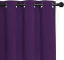 NICETOWN Room Darkening Curtains for Nursery, Grommet Thermal Insulated Light Blocking Window Treatments Sound Reducing for Bedroom, W37 x L72, 2 Panels, Royal Purple by TinyTreasures Baby Boutique