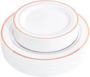 FLOWERCAT 60PCS Rose Gold Plastic Plates - Heavy Duty Rose Gold Plates Disposable for Party Wedding- Include 30PCS 10.25inch Dinner Plates and 30PCS 7.5inch Dessert Plates by CozyNest Decor