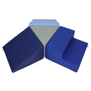 Factory Direct Partners 13799-NVPB SoftScape Toddler Playtime Junction 360 Climber, Indoor Active Play Structure (4-Piece) - Navy/Powder Blue by TinyTreasures Baby Boutique