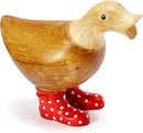 GUTE Duck Yard Decorations Yard Art Garden Puddle Ducks with Spotted Wellies Boots - Single - Garden Decor Statues, Duck Figurine Statue - Waterproof Indoor & Outdoor Lawn Gnome Ornament (Small Duck) by GreenHaven Gardens
