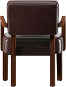 Accent Chair, PU Leather Living Room Chairs Oversized with Soft Seat and Armrests, Armchair for Bedroom, Dinning, Reading, Waiting Rooms (Leather Cherry) by CozyNest Decor