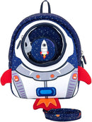 JiePai Toddler Rocket Backpack Leash Anti-lost Waterproof 3D Cartoon Kids Backpack by TinyTreasures Baby Boutique