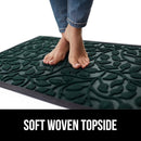 GORILLA GRIP 100% Waterproof All-Season WeatherMax Doormat, US Designed Natural Rubber, Stain and Fade Resistant, Low Profile Indoor Outdoor Door Mats, Easy Clean Patio Mat, 17x29, Moss Vine Leaves by CozyNest Decor