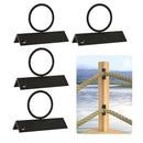 4Pack 2inch Rope Support Holder for Corner Post Drop Ring Brackets Stainless Steel Decorative for Hemp Rope Fencing Stair Deck Railing Ceiling Hook by CozyNest Decor