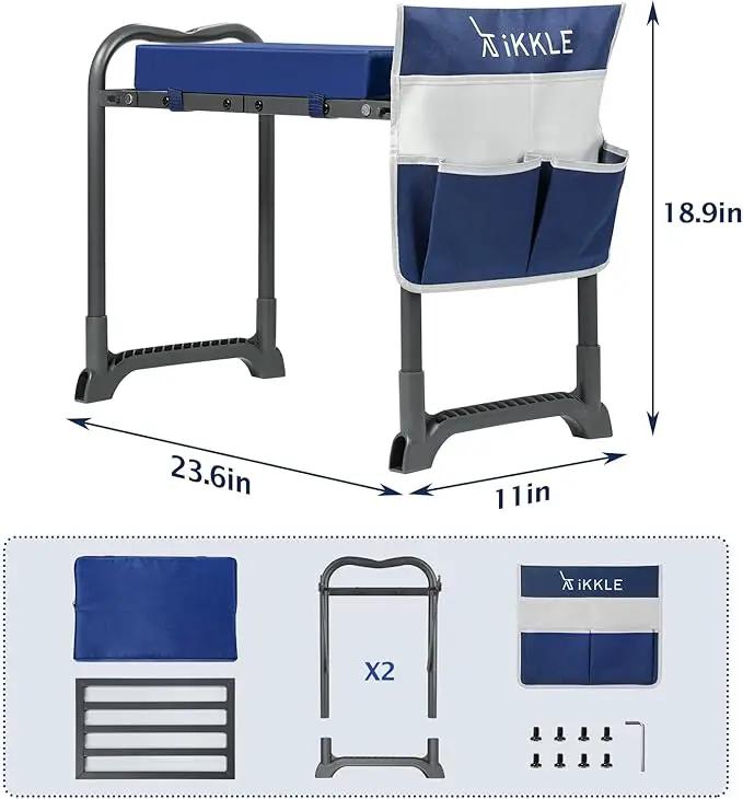 ikkle 838LB+ Capacity Garden Kneeler and Seat - Ultra Heavy Duty Stool Bench with Thick Soft Pad, Gift for Gardeners, photo 9 of 9