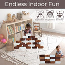 Wonder Space Plush Foam Blocks - Nursery Building & Stacking Toys for Toddlers Boys & Girls, Soft Smooth Velvet Cover, Early Education Gross Motor Skills & Brain Development (24 Bricks, Nougat) by TinyTreasures Baby Boutique