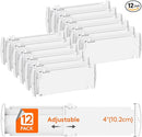 Lifewit 12 Pack Drawer Dividers 4" High, 10.5-16.5" Dresser Drawer Divider, Adjustable Drawer Organizers for Clothes, Plastic Drawers Separators for Dresser, Bedroom, Bathroom, Kitchen, Office by TinyTreasures Baby Boutique