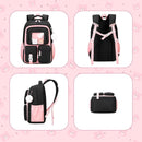 Kids Backpack for Girls School Bags for Middle School Students Book Bag for Elementary Primary Kawaii Ita Backpack, Black and Pink by TinyTreasures Baby Boutique