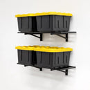 StoreYourBoard 2-Pack Heavy Duty Wall Shelves – Wall-Mounted Garage Storage Shelving and Organization for Sheds, Closets, or Utility Rooms – Holds 200 lbs, 1ft x 2ft, Black by GreenHaven Gardens