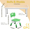 FUNLIO Kids Table and 4 Chairs Set for Ages 3-8, Height Adjustable Toddler Table and Chair Set, Easy to Wipe Arts & Crafts Table, for Classrooms/Daycares/Homes, CPC & CE Approved(5 pcs Set)-Multicolor by CozyNest Decor
