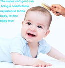Baby Hair Brush &Silicone Baby Cradle Cap Brush Set, for Newborns & Toddlers-Natural Soft Goat Bristles-Ideal for Cradle Cap-Perfect Baby Registry Gift (Blue) by TinyTreasures Baby Boutique