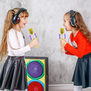 Amazmic Kids Karaoke Microphone Machine Toy Bluetooth Microphone Portable Wireless Karaoke Machine Handheld with LED Lights, Gift for Children Adults Birthday Party, Home KTV(Gold) by TinyTreasures Baby Boutique