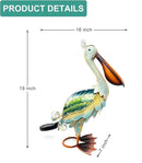 HONGLAND Solar Metal Pelican Statues Garden Sculpture & Statues, Glass Outdoor Pelican Yard Art Coastal Ocean Bird Decor Lawn Ornament for Backyard Porch Patio Decor（19 Inch） by GreenHaven Gardens