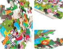 Animals Wooden Jigsaw Puzzle for Kids Set of 2 - African Wildlife and Farm Animals（15 pcs） Preschool Educational Learning Toys Gift for Toddlers Boys and Girls by TinyTreasures Baby Boutique