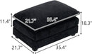 Karl home Modular Ottoman for Sectional Sofa, Chenille Comfy Upholstered Furniture for Living Room, Apartment, Studio, Office, (Ottoman, Black)