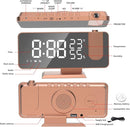 Projection Digital Alarm Clock for Bedrooms, Alarm Clock Radio on Ceiling, USB Charger Port, Temperature & Humidity Display, 7.3” Large Mirror LED Display,12/24H,Snooze,Dual Loud Clock- 4 Dimmer by TinyTreasures Baby Boutique