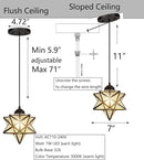 Modern Glass Pendant Lights Dining Room Chandeliers Lighting for Kitchen Island Light Fixture Hanging Light with Warm Light Bulb by CozyNest Decor