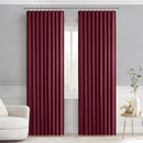MIULEE Wine Red Back Tab Blackout Curtains 84 Inch Length 2 Panels Set for Living Room Bedroom Privacy, Rod Pocket/Pinch Pleat Thermal Insulated Room Darkening Pleated Light Blocking Drapes by TinyTreasures Baby Boutique