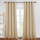 NICETOWN Biscotti Beige Room Darkening Curtains for Living Room, Grommet Thermal Curtains Light & Sound Reducing Window Treatments for Bedroom/Home Family, W46 x L102 by TinyTreasures Baby Boutique