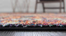 Unique Loom Rosso Collection Vintage, Traditional, Bohemian, Geometric, Border, Distressed, Southwestern Area Rug, 8 ft x 8 ft, Orange/Black by CozyNest Decor