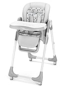 Foldable High Chair with Soft Cushion, High Chairs for Babies and Toddlers, Height Adjustable Feeding Chair, Adjustable Backrest and Footrest, Lockable Wheels, Star Gray by TinyTreasures Baby Boutique
