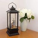 Eldnacele Musical Snow Globe Lantern Lighted Lamp USB Lined in Swirling Glitter Water Lantern Lamp Christmas Nativity Decoration Hurrican Light Timer 12" (Nativity) by CozyNest Decor
