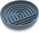 The Slowdown Bowl Silicone Slow Feeder for Cats & Dogs, Slow Eating Mealtime Solution with Modern Lick Mat Design, Reduces Gulping, Fits 1 Cup 6” Across x 1.25” Tall, Small-Ocean by CozyNest Decor