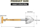 Berry&Bird Perennial Spade, 21.6''Long Trowel for Gardening Root Cutting Tool with Sharp Stainless Steel Blade, Wooden Handle Small Shovel Hand Edger Garden Tool for Planting, Digging & Transplanting by GreenHaven Gardens