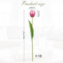 Artificial Tulips Flowers – 20" Long Stem Faux Tulips, 10PCS Real Touch Fake Red Tulip for Vase, Farmhouse, Kitchen, Spring & Wedding Home Decor by CozyNest Decor