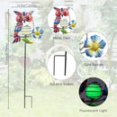 Set of 3 Owl Decorative Garden Stakes,Glow in The Dark Metal Yard Art,Waterproof Stakes Decorative for Outside,Metal Garden Decor for Mom,Women,Yard Lover by CozyNest Decor
