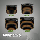 Rugged Rhino Heavy Duty Flexible Light Weight Garden Hose, 25ft x 5/8in, 4 Layer Leakproof Outdoor Gardening Tools, Watering Supplies, Powerful Water Pressure for Lawn, Flowers, Black Orange by GreenHaven Gardens