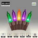 300LIGHTS(2*150L) ORANGE PURPLE and GREEN Extra-Bright With End Connectors Halloween Decorative Lights 19.44m UL Certified Mini String Light Set Waterproof for Halloween Home Garden Tree Party