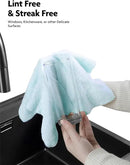 Fantasticlean Microfiber Cleaning Cloth Roll -75 Pack, Tear Away Microfiber Towels, 12" x 12", Reusable, Washable, Scratch Free, Ultra Absorbent Dish Rags for Car, Home, Garage or Shop (Blue) by CozyNest Decor