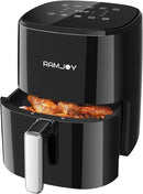 Air Fryer 3.8 Quarts for 1-2 people, 8-in-1 Functions, Air Fry, Roast, Bake, Broil, Preheat, Shake, Digital Small Air Fryer, Nonstick Dishwasher-Safe Basket, Compact Air Fryers, Black by CozyNest Decor