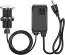 Garbage Disposal Air Switch Kit, Garbage Disposal Button, Sink Top Waste Disposer On/Off Switch, UL Listed Air Switch Compatible with All Garbage Disposals (Brushed Stainless Steel） by CozyNest Decor