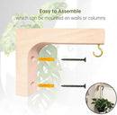 Jantens 2 Pack Hanging Plant Hook, Plant Hangers Indoor, Wooden Hanging Basket Hooks for Indoor Flower Baskets Pot Wind Chime Lanterns Planter by GreenHaven Gardens