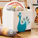 3 Sprouts Toy Storage Organizer: Toy Box Cube Organizer for Playroom, Nursery - Foldable Storage Bin - Peacock by TinyTreasures Baby Boutique