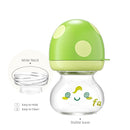 YOHKOH Newborn Glass Baby Bottles with Slow Flow Nipple for 0+ Months, Wide Neck Feeding Bottle, 2.7oz/80ml (Green, 2.7oz (Pack of 4)) by TinyTreasures Baby Boutique