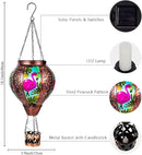 Flamingo Hot Air Balloon Solar Lanterns Outdoor Waterproof,Metal Garden Decor Solar Hot Air Balloon Lantern with Flame Flickering Lights for Patio,Porch,Yard Decor Mother Day Gifts for Women by GreenHaven Gardens