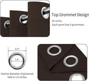 Easy-Going Blackout Curtains for Bedroom, Solid Thermal Insulated Grommet and Noise Reduction Window Drapes, Room Darkening Curtains for Living Room, 2 Panels(42x63 in, Dark Brown) by CozyNest Decor