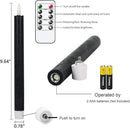 GenSwin Flameless Black Taper Candles Flickering with 10-Key Remote, Battery Operated Led Warm 3D Wick Light Window Candles Real Wax Pack of 6, Christmas Home Wedding Decor(0.78 X 9.64 Inch) by CozyNest Decor