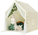 Wilwolfer Kid Tent with Mat, Star Lights - Kids Play Tents for Toddlers Kids Tents Indoor Playhouse - Princess Tent for Girls Toy House Gift (Beige with Mesh) by TinyTreasures Baby Boutique